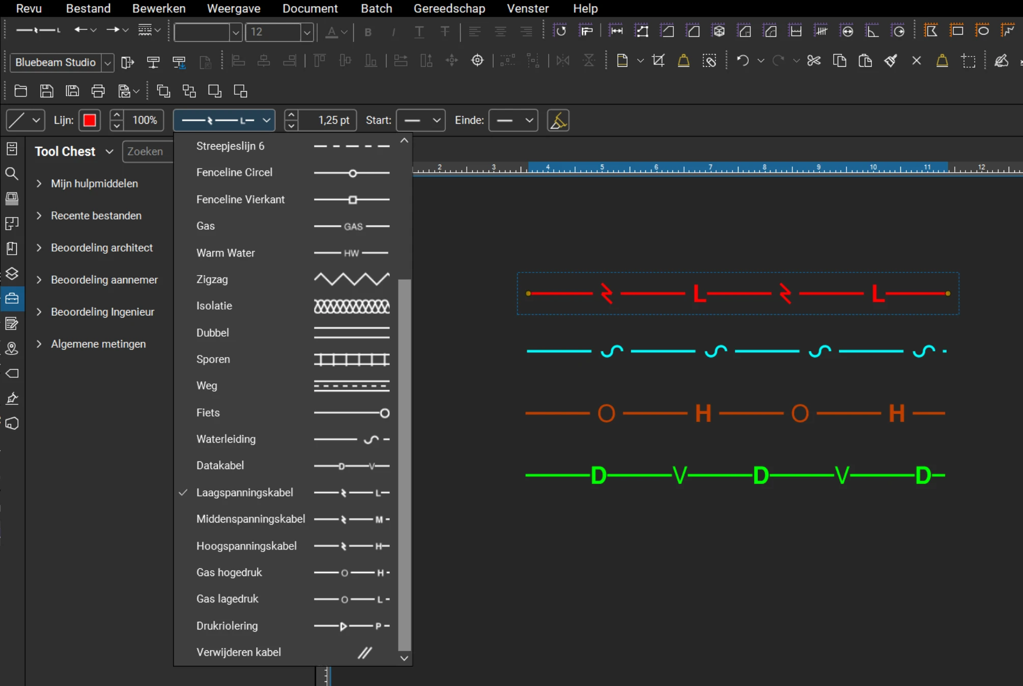 Screenshot linestylen
